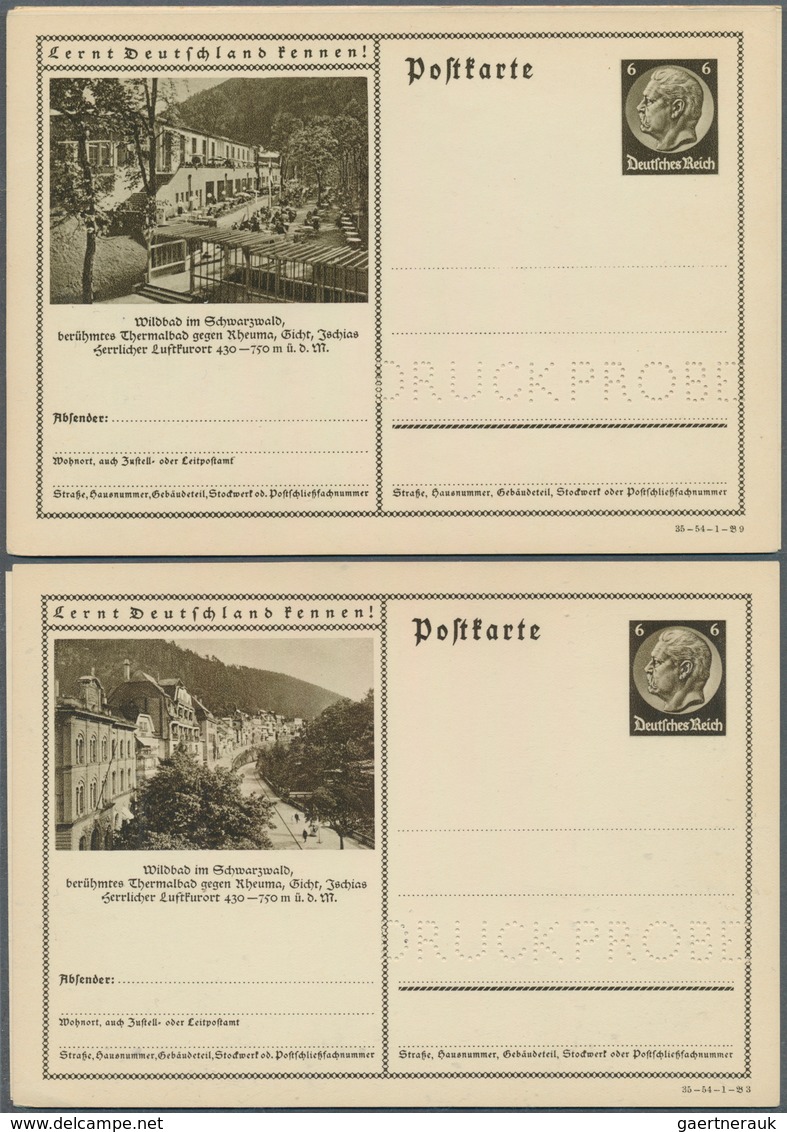 31784 Deutsches Reich - Ganzsachen: 1934, DRUCKPROBE, Posten Von 212 Ungebrauchten Hindenburg-Bildganzsach - Andere & Zonder Classificatie