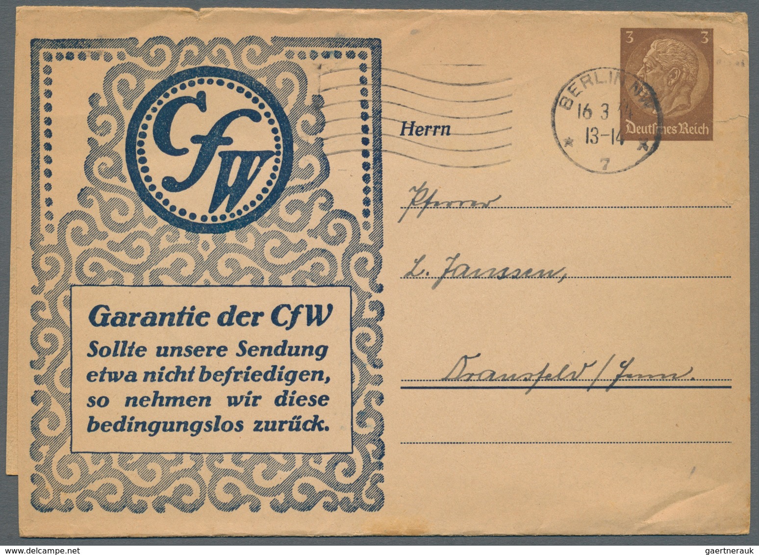 31796 Deutsches Reich - Privatganzsachen: 1933/1944, Interessanter Sammlungsposten Mit Ca. 85 Ungebrauchte - Sonstige & Ohne Zuordnung