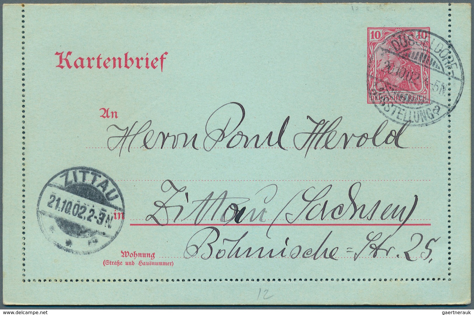 31799 Deutsches Reich - Stempel: 1902/1914, 150 Ganzschenkarten und -kartenbriefe meist Ausgabe 1902 mit D