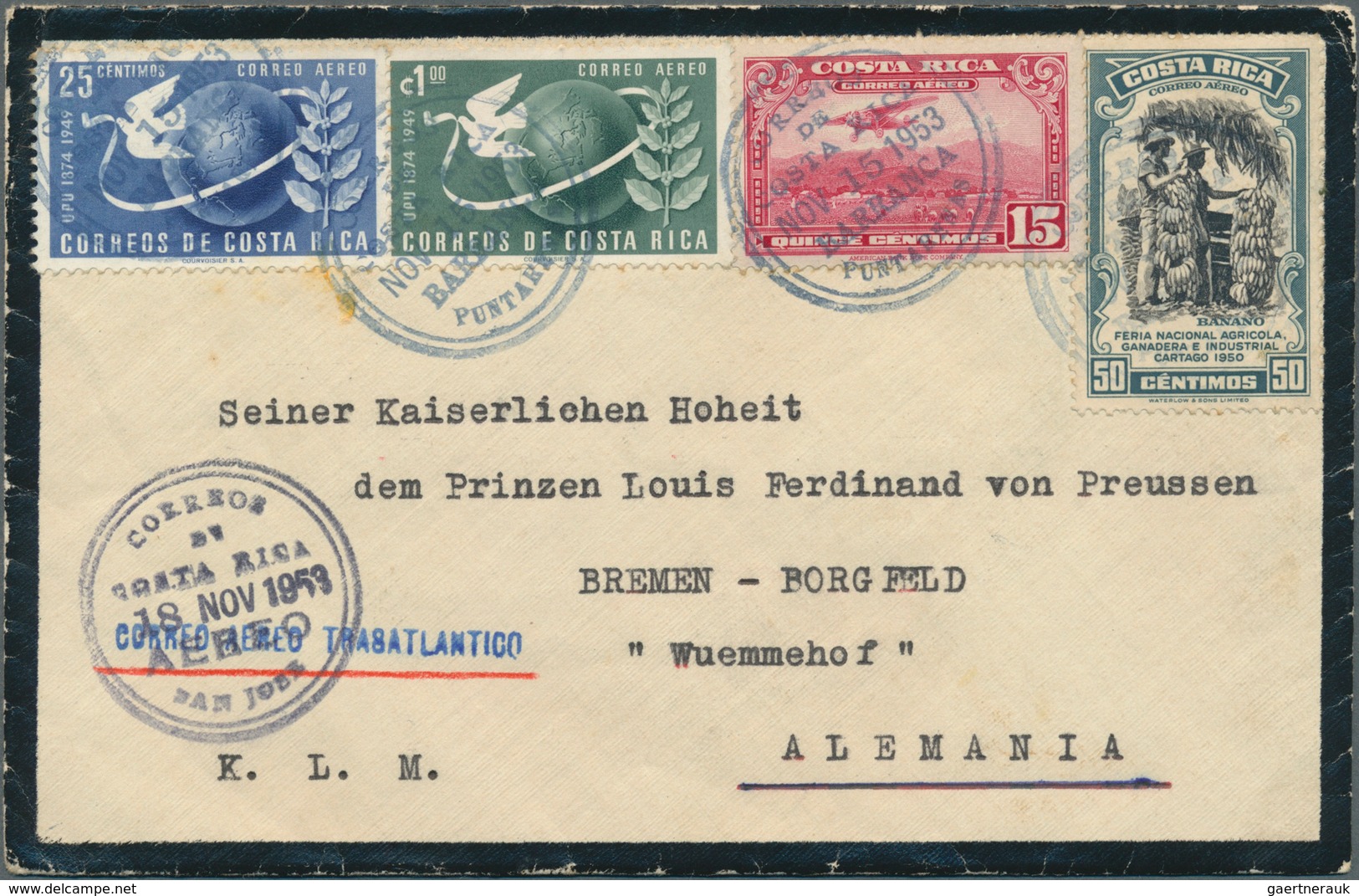 31808 Deutsches Reich - Besonderheiten: 1930/39, an Kaiser Wilhelm II. im Exil in Haus Doorn/Niederlande: