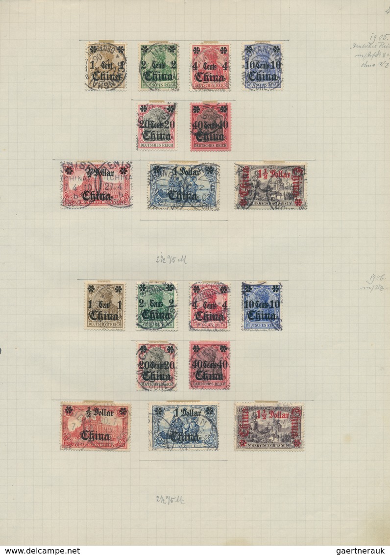 31812 Deutsches Reich - Nebengebiete: 1884/1950 (ca.), Urige, Meist Gestempelte Sammlung In Einer Alten Kl - Sammlungen