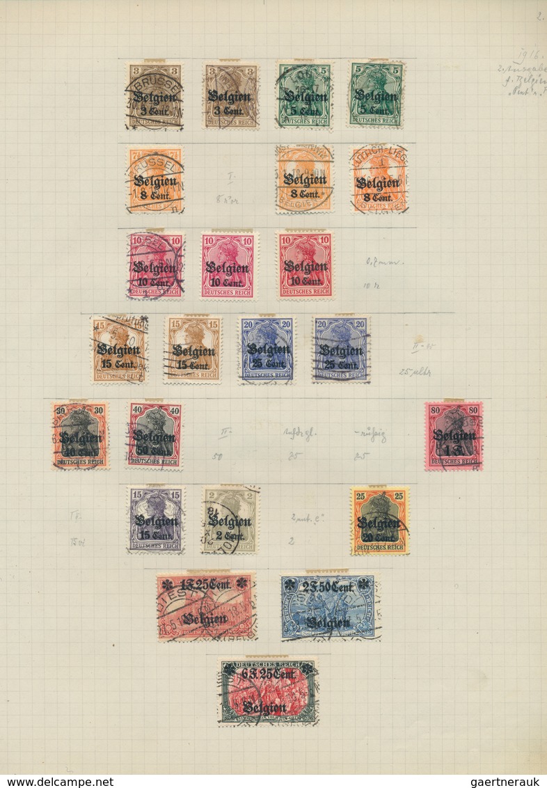 31812 Deutsches Reich - Nebengebiete: 1884/1950 (ca.), urige, meist gestempelte Sammlung in einer alten Kl