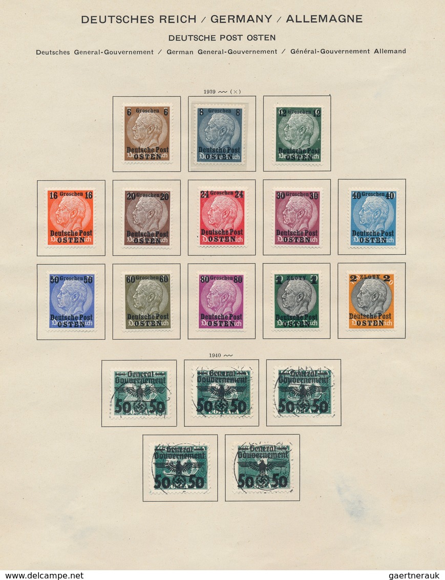31813 Deutsches Reich - Nebengebiete: 1884/1955, Umfassende Sammlung Auf Selbstgestalteten Albenblättern I - Verzamelingen