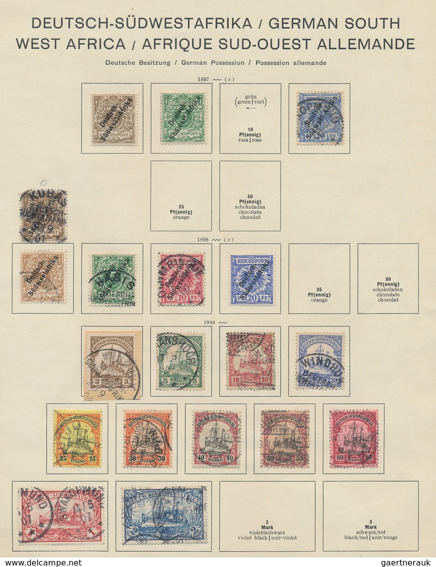 31813 Deutsches Reich - Nebengebiete: 1884/1955, Umfassende Sammlung Auf Selbstgestalteten Albenblättern I - Sammlungen