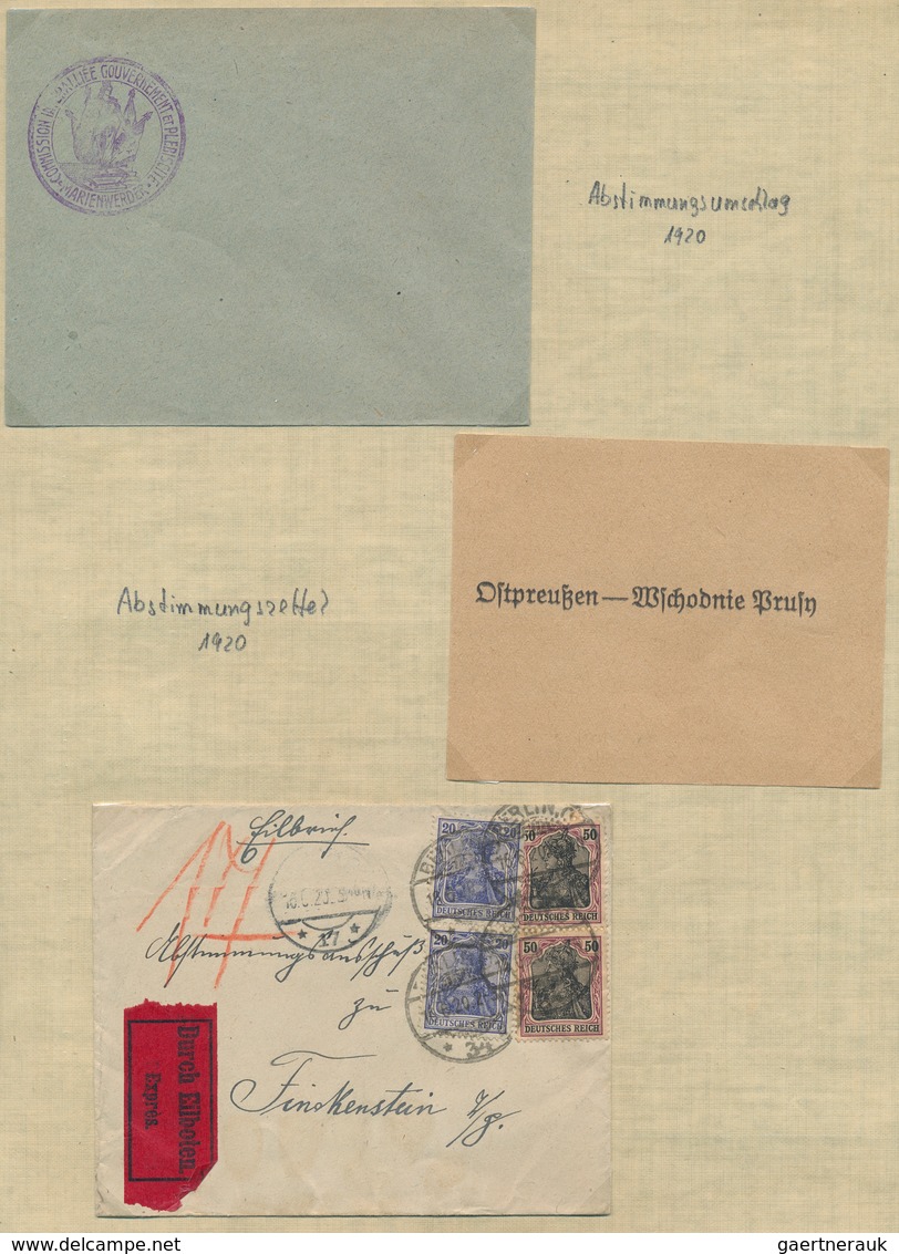 31813 Deutsches Reich - Nebengebiete: 1884/1955, umfassende Sammlung auf selbstgestalteten Albenblättern i