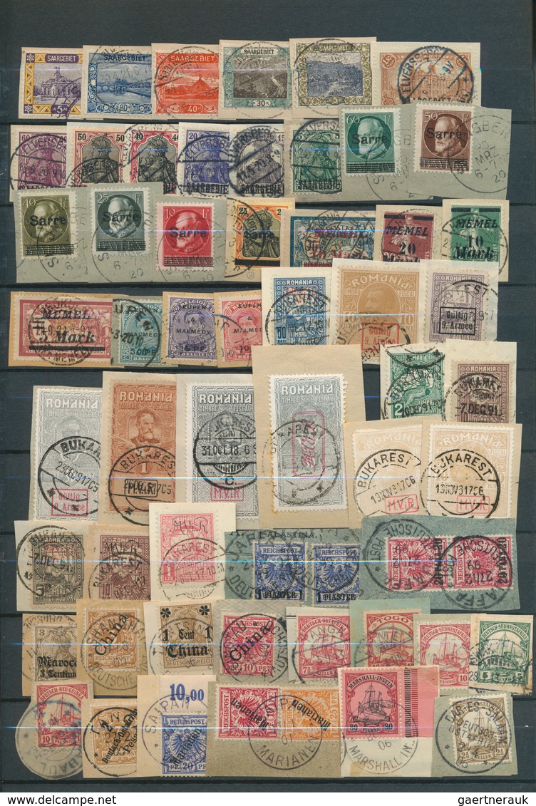 31814 Deutsches Reich - Nebengebiete: 1900/1930 (ca.), Saubere Zusammenstellung Von Ca. 185 Marken Je Auf - Sammlungen