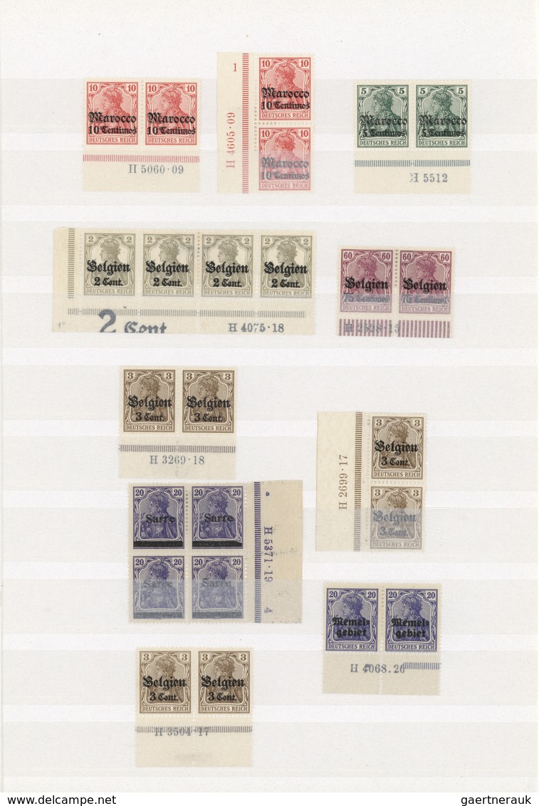 31815 Deutsches Reich - Nebengebiete: 1909/1920, Saubere Partie Von Zehn Verschiedenen HAN, Dabei Dt.Post - Sammlungen
