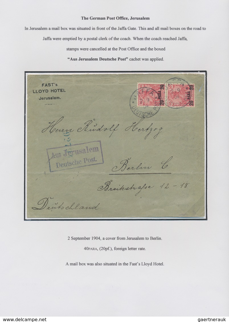 31845 Deutsche Post In Der Türkei: 1900-1914, Collection On 38 Exhibition Leaves Including Four Different - Deutsche Post In Der Türkei