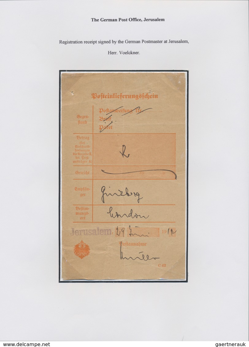 31845 Deutsche Post In Der Türkei: 1900-1914, Collection On 38 Exhibition Leaves Including Four Different - Deutsche Post In Der Türkei