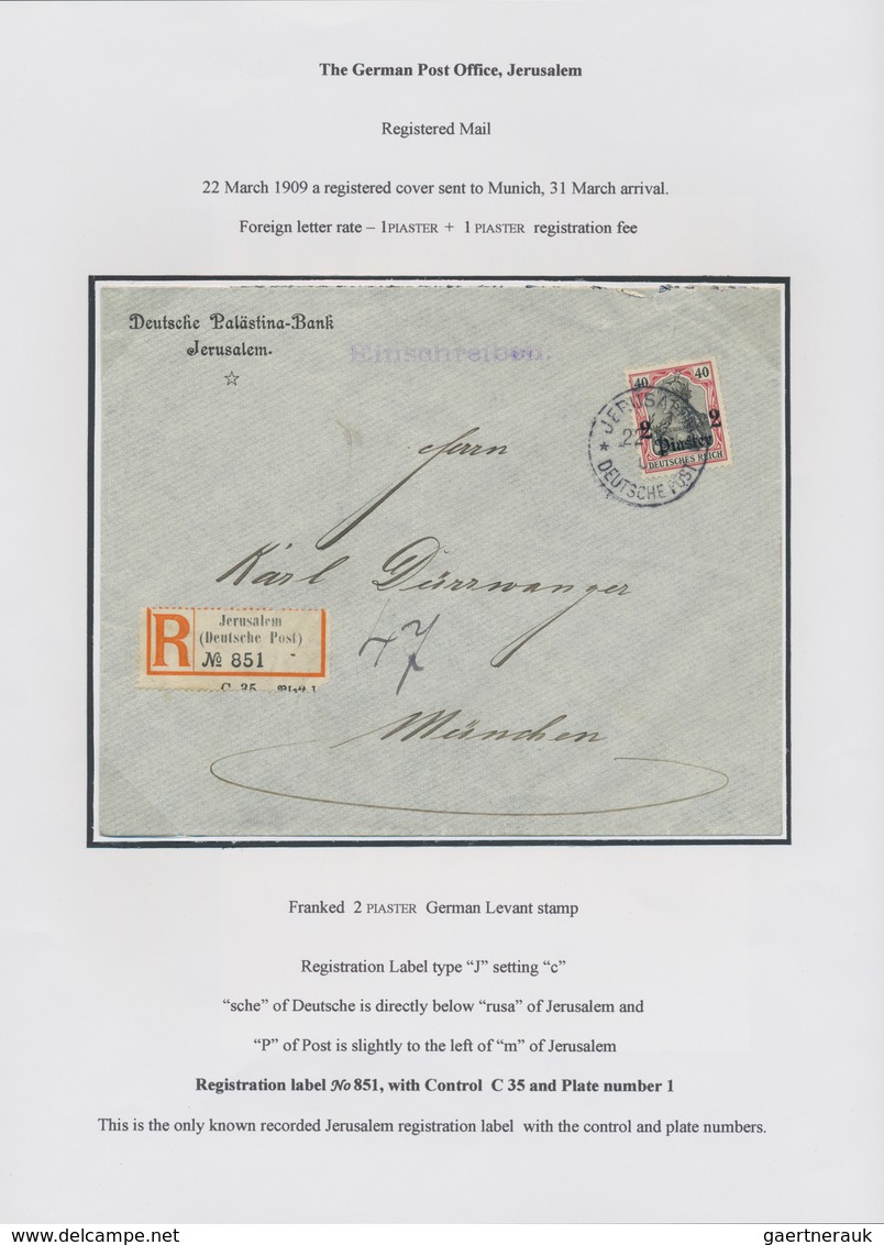 31845 Deutsche Post in der Türkei: 1900-1914, Collection on 38 exhibition leaves including four different