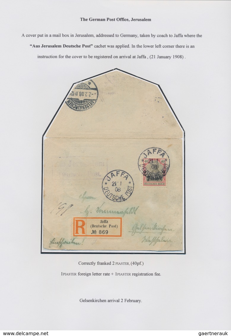 31845 Deutsche Post in der Türkei: 1900-1914, Collection on 38 exhibition leaves including four different