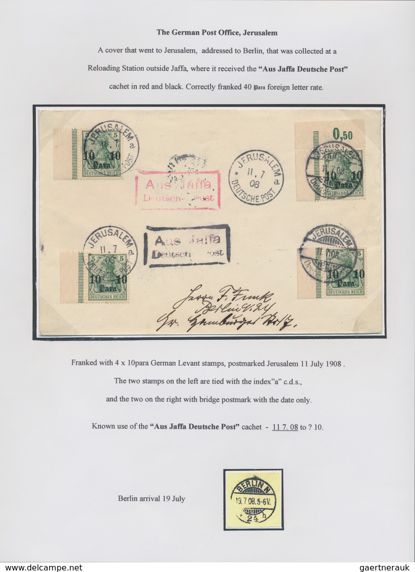 31845 Deutsche Post in der Türkei: 1900-1914, Collection on 38 exhibition leaves including four different