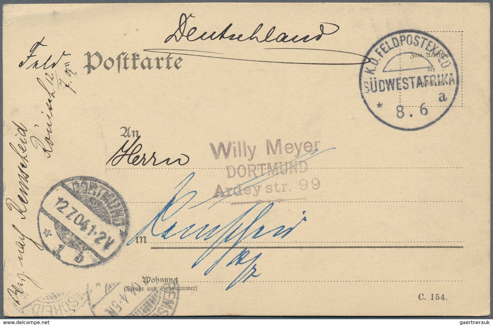 31853 Deutsche Kolonien: 1919, Hochinteressanter Kleiner Posten Von 14 Belegen Mit Teils Besseren Stempeln - Andere & Zonder Classificatie