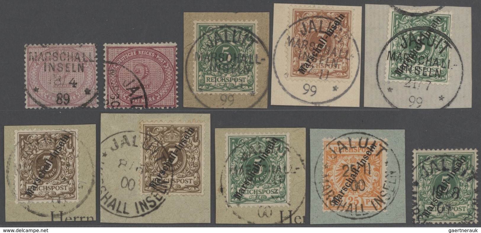 31863 Deutsche Kolonien - Marshall-Inseln: 1889/1912, Interessante Gestempelte Sammlung Ab Vorläufer-Ausga - Marshall-Inseln