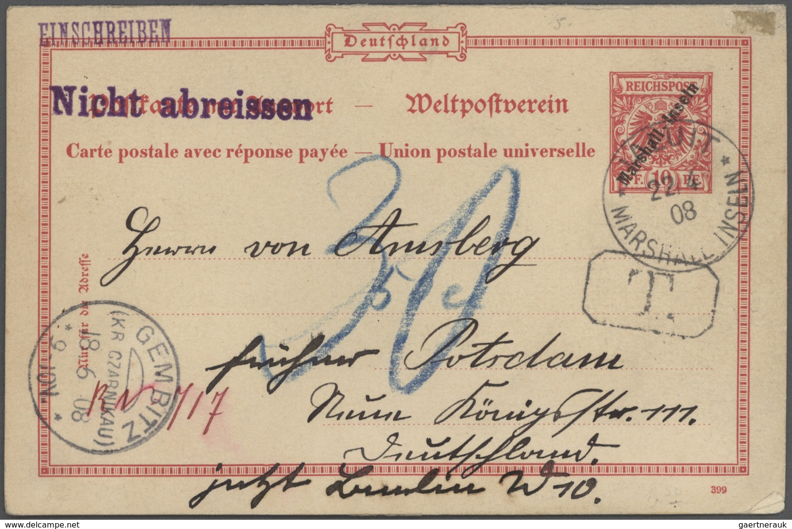 31863 Deutsche Kolonien - Marshall-Inseln: 1889/1912, Interessante Gestempelte Sammlung Ab Vorläufer-Ausga - Marshalleilanden