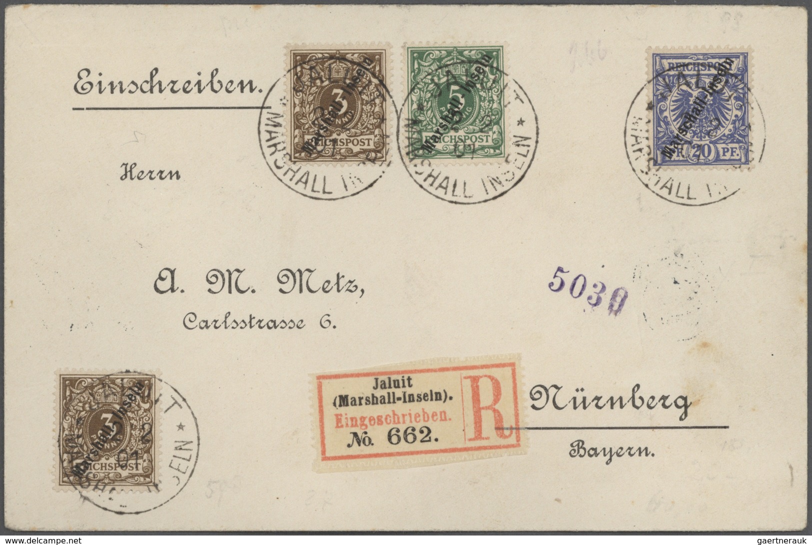 31863 Deutsche Kolonien - Marshall-Inseln: 1889/1912, Interessante Gestempelte Sammlung Ab Vorläufer-Ausga - Marshalleilanden