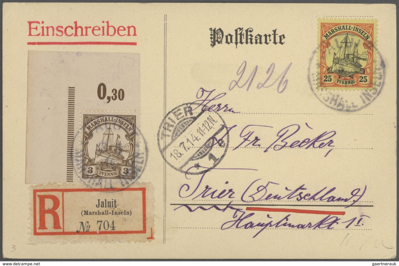 31863 Deutsche Kolonien - Marshall-Inseln: 1889/1912, interessante gestempelte Sammlung ab Vorläufer-Ausga