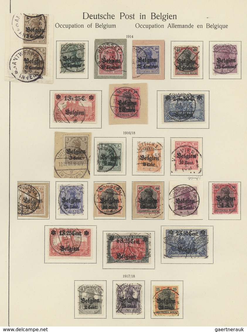 31872 Deutsche Besetzung I. WK: 1915/1919, Sammlung Der Gebiete Belgien, Etappe West, Ober.Ost Und Rumänie - Bezetting 1914-18