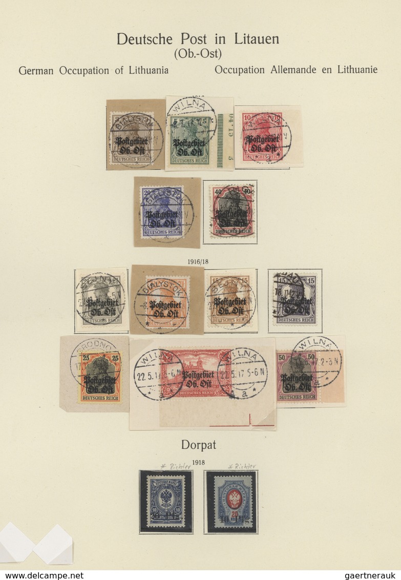 31872 Deutsche Besetzung I. WK: 1915/1919, Sammlung Der Gebiete Belgien, Etappe West, Ober.Ost Und Rumänie - Bezetting 1914-18