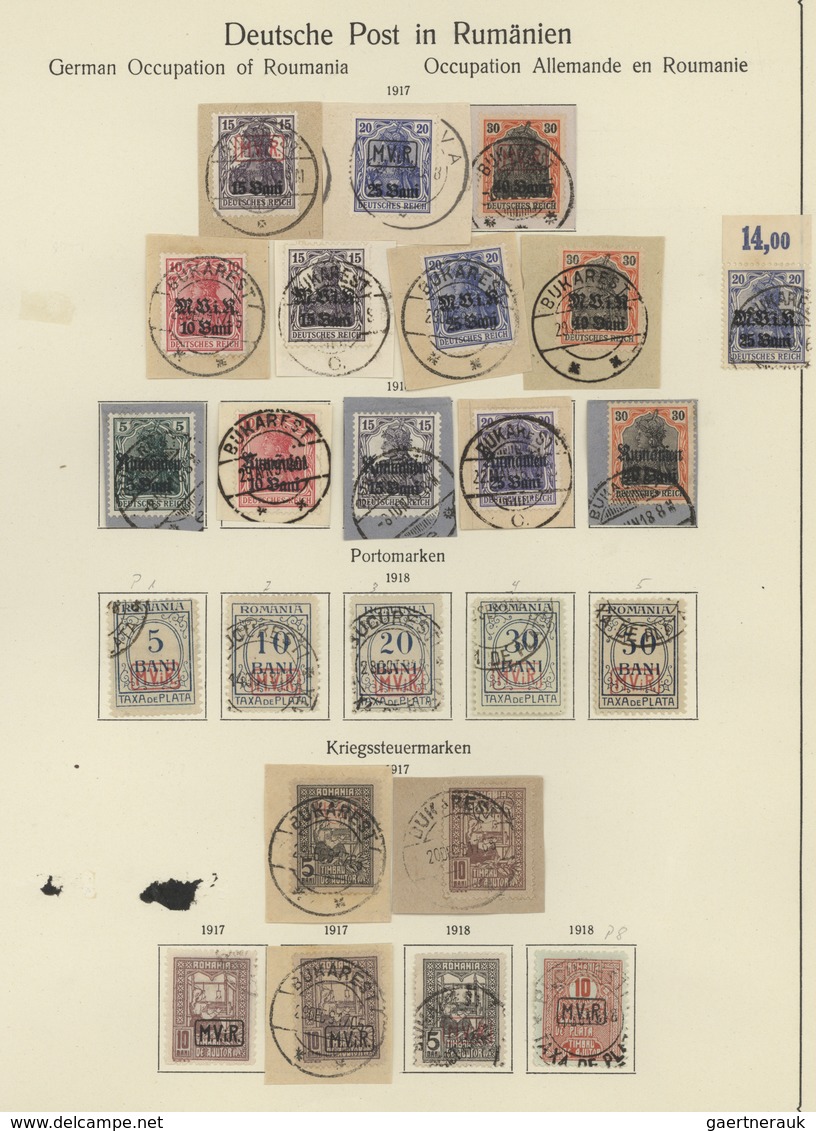 31872 Deutsche Besetzung I. WK: 1915/1919, Sammlung Der Gebiete Belgien, Etappe West, Ober.Ost Und Rumänie - Besetzungen 1914-18