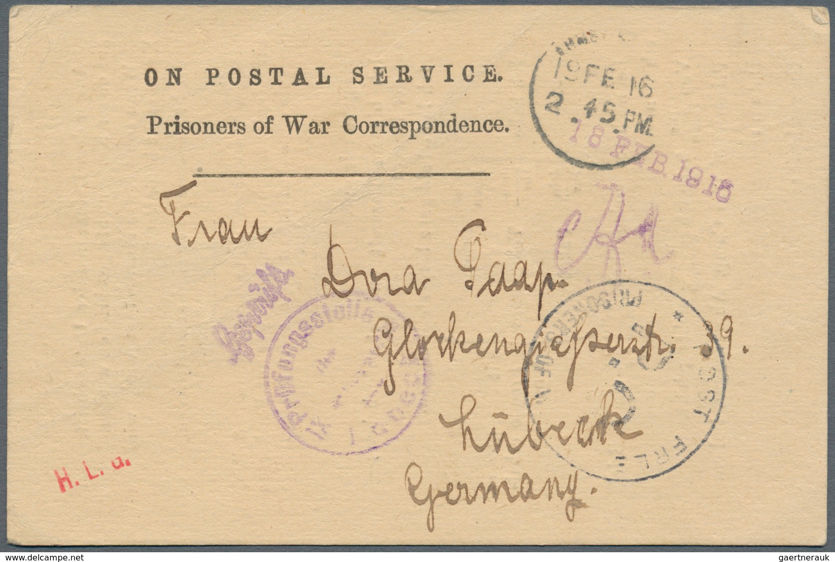 31891 Feldpost 1. Weltkrieg: 1914/1918, vielfältiger Posten von ca. 120 Feldpostbriefen/-karten mit vielen