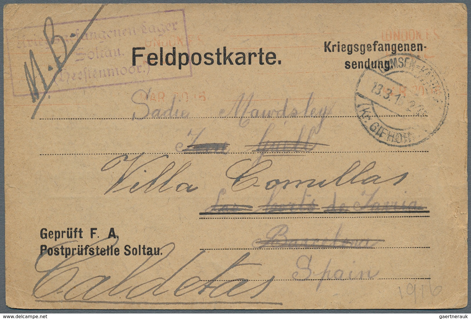 31891 Feldpost 1. Weltkrieg: 1914/1918, vielfältiger Posten von ca. 120 Feldpostbriefen/-karten mit vielen