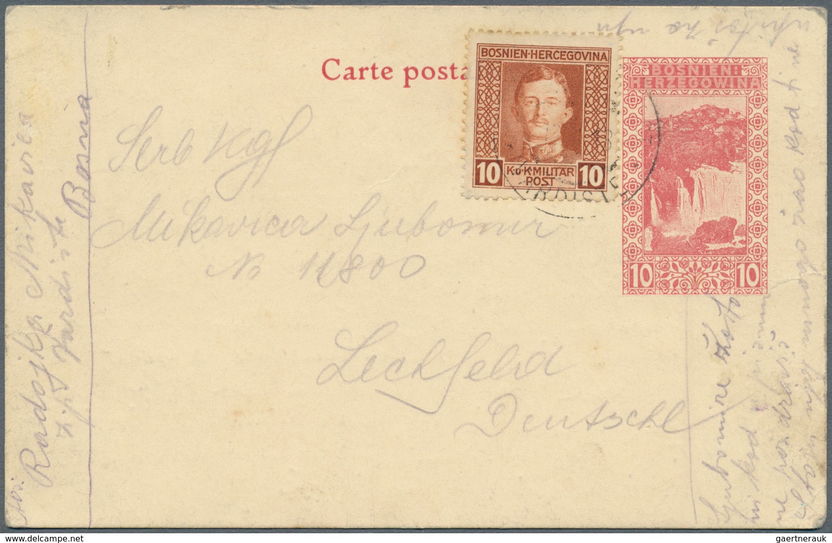 31891 Feldpost 1. Weltkrieg: 1914/1918, vielfältiger Posten von ca. 120 Feldpostbriefen/-karten mit vielen