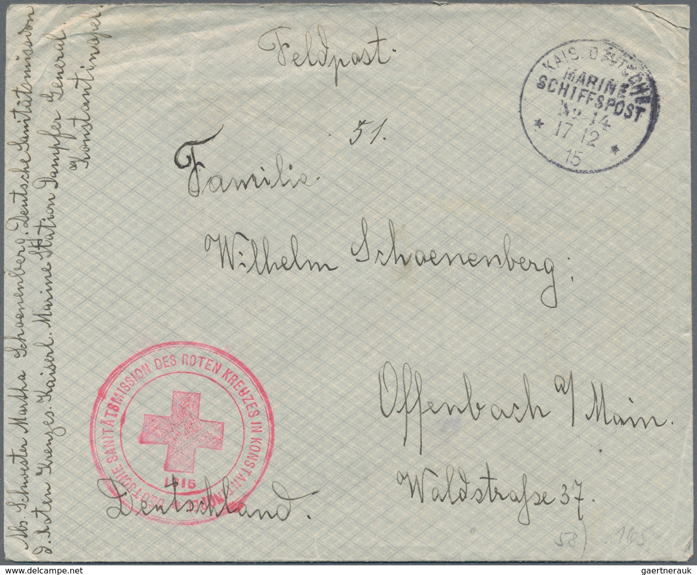 31893 Militärmission: 1915/1918, Bestand Von 38 FP-Belegen Militärmission In Der Türkei Und Dt. Feldpost J - Turkse Rijk (kantoren)