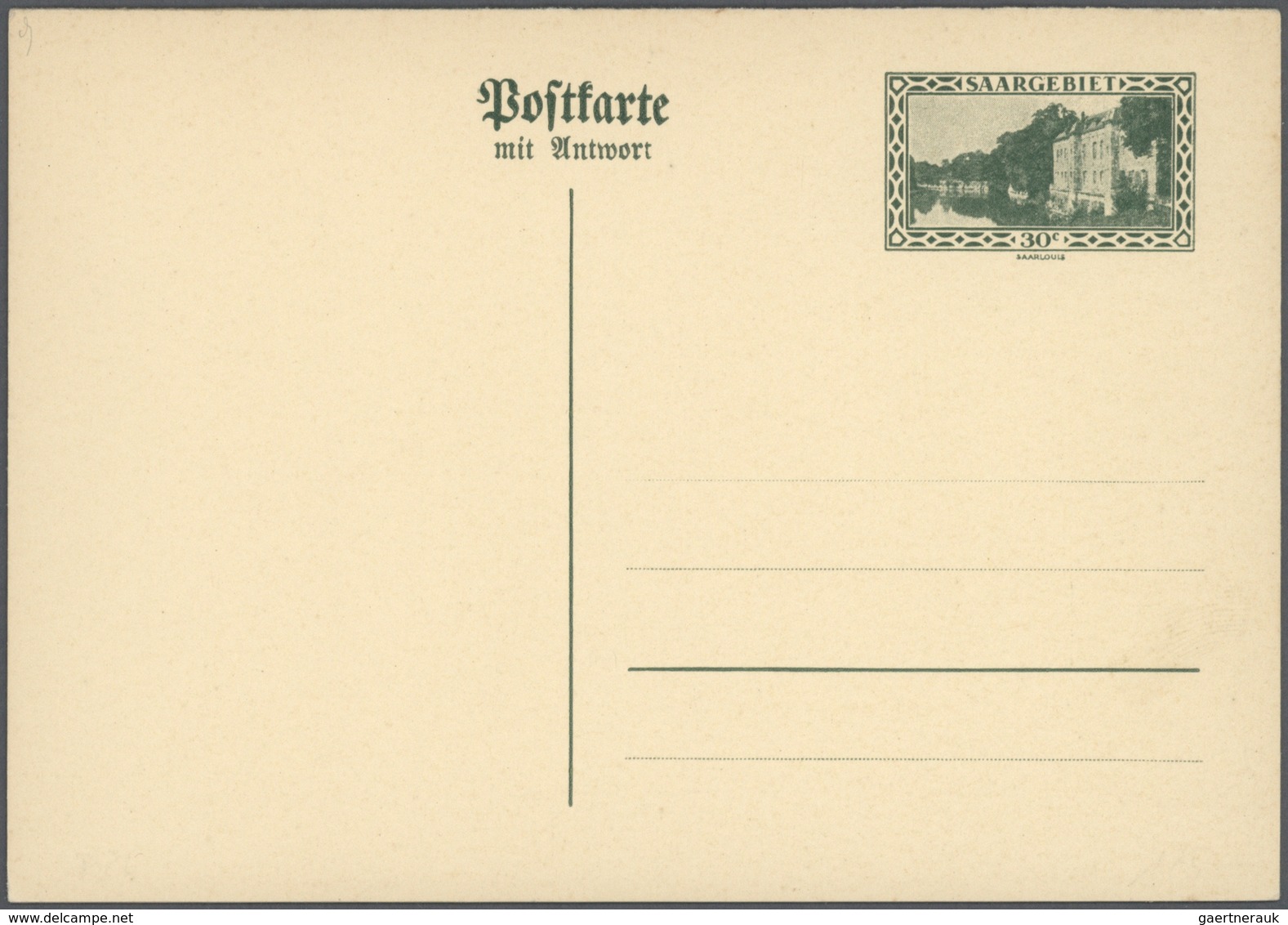31917 Deutsche Abstimmungsgebiete: Saargebiet - Ganzsachen: 1920/1935. Sammlung Von 22 Postkarten (inkl. 3 - Ganzsachen