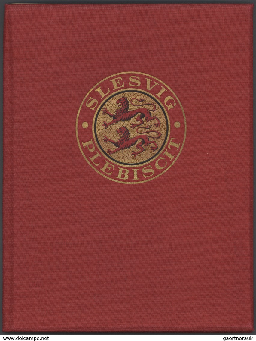 31921 Deutsche Abstimmungsgebiete: Schleswig: 1920, Offizielle Geschenkmappe Mit Rotem Festeinband Und Gol - Andere & Zonder Classificatie