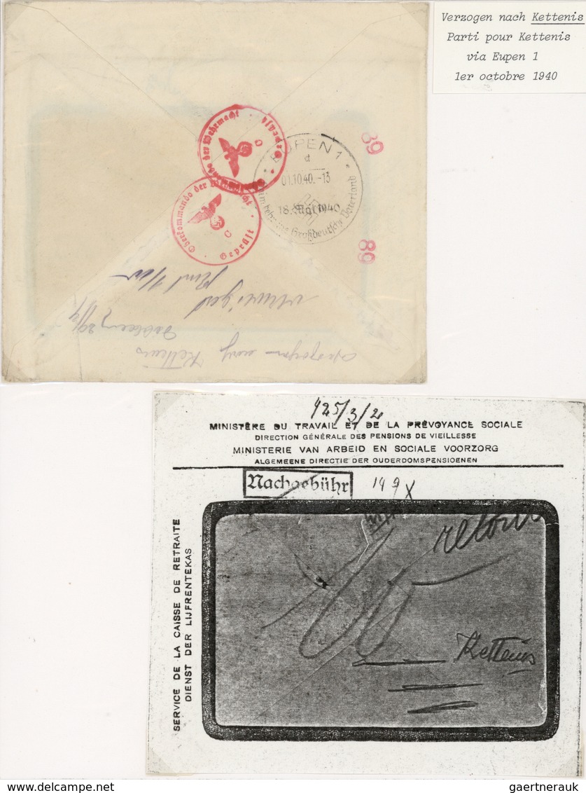31924 Belgische Besetzung - Eupen Und Malmedy: 1940/1941, Sammlung Von 32 Ausstellungsartig Präsentierten - OC38/54 Belgische Bezetting In Duitsland
