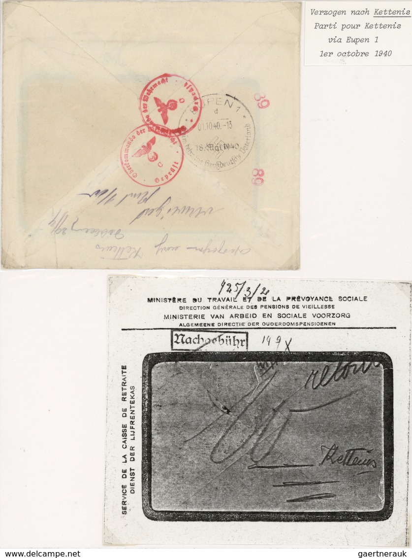 31924 Belgische Besetzung - Eupen Und Malmedy: 1940/1941, Sammlung Von 32 Ausstellungsartig Präsentierten - OC38/54 Belgische Besetzung In Deutschland