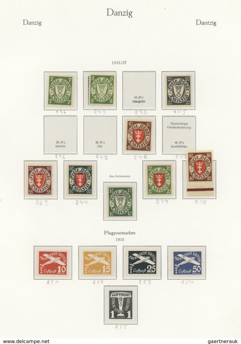 31931 Danzig: 1920/1939, Gestempelte Und Ungebrauchte Sammlung In Zwei Alben (zzgl. Ein Album Dubletten), - Andere & Zonder Classificatie