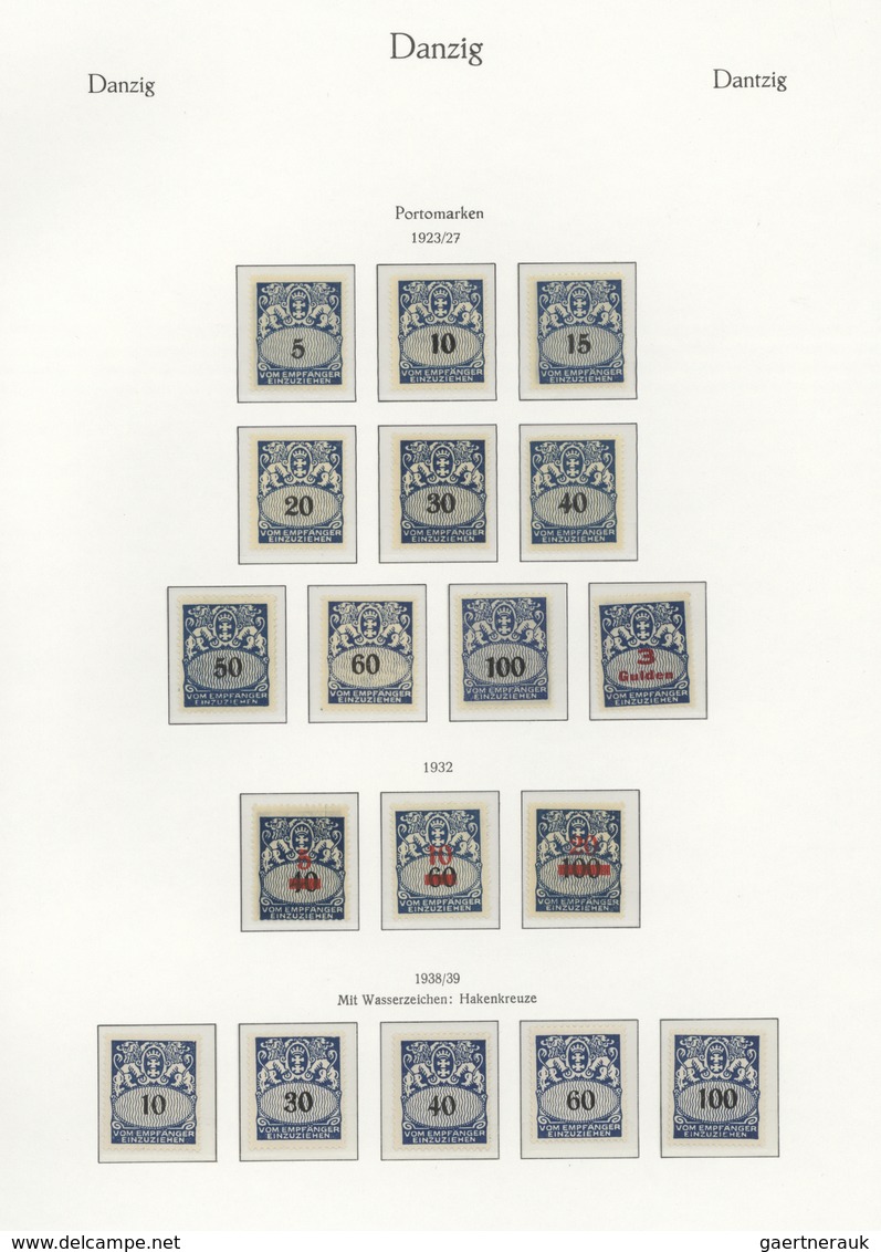 31933 Danzig: 1920/1939, In Den Hauptnummern Bis Auf Großer Innendienst Augenscheinlich Kpl., Meist Postfr - Sonstige & Ohne Zuordnung