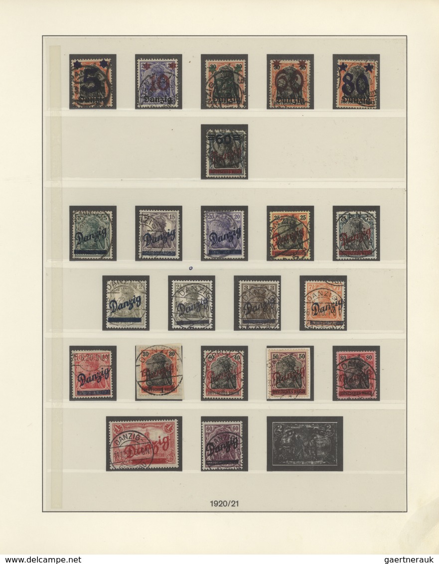 31942 Danzig: 1920-39, Weitgehend Vollständige Sammlung Mit Dienst/Porto Und Port Gdansk, Infla-Teil Weite - Andere & Zonder Classificatie