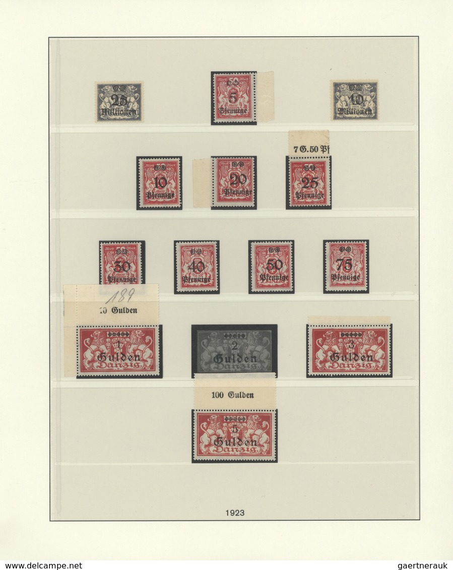 31943 Danzig: 1920-39, weitgehend vollständige Sammlung mit Dienst/Porto und Port Gdansk, vorwiegend postf