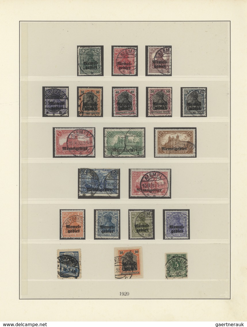 31952 Memel: 1920-39, Weitestgehend Vollständige Sammlung Ungebraucht/postfrisch Und Gestempelt, Nur Wenig - Memelgebiet 1923