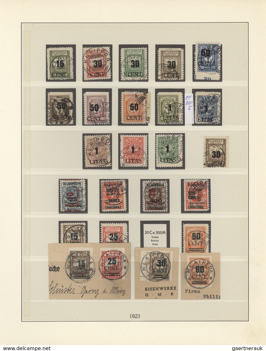 31952 Memel: 1920-39, Weitestgehend Vollständige Sammlung Ungebraucht/postfrisch Und Gestempelt, Nur Wenig - Memel (Klaïpeda) 1923