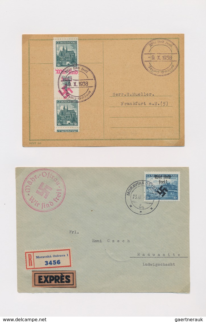 31966 Deutsche Besetzung II. WK: 1939/44, Belege-Sammlung B&M und GG sowie Kanalinseln, Frankreich, Sudete