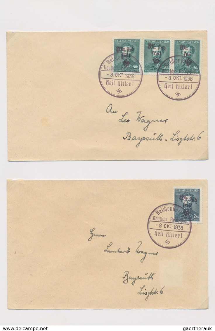 31966 Deutsche Besetzung II. WK: 1939/44, Belege-Sammlung B&M und GG sowie Kanalinseln, Frankreich, Sudete