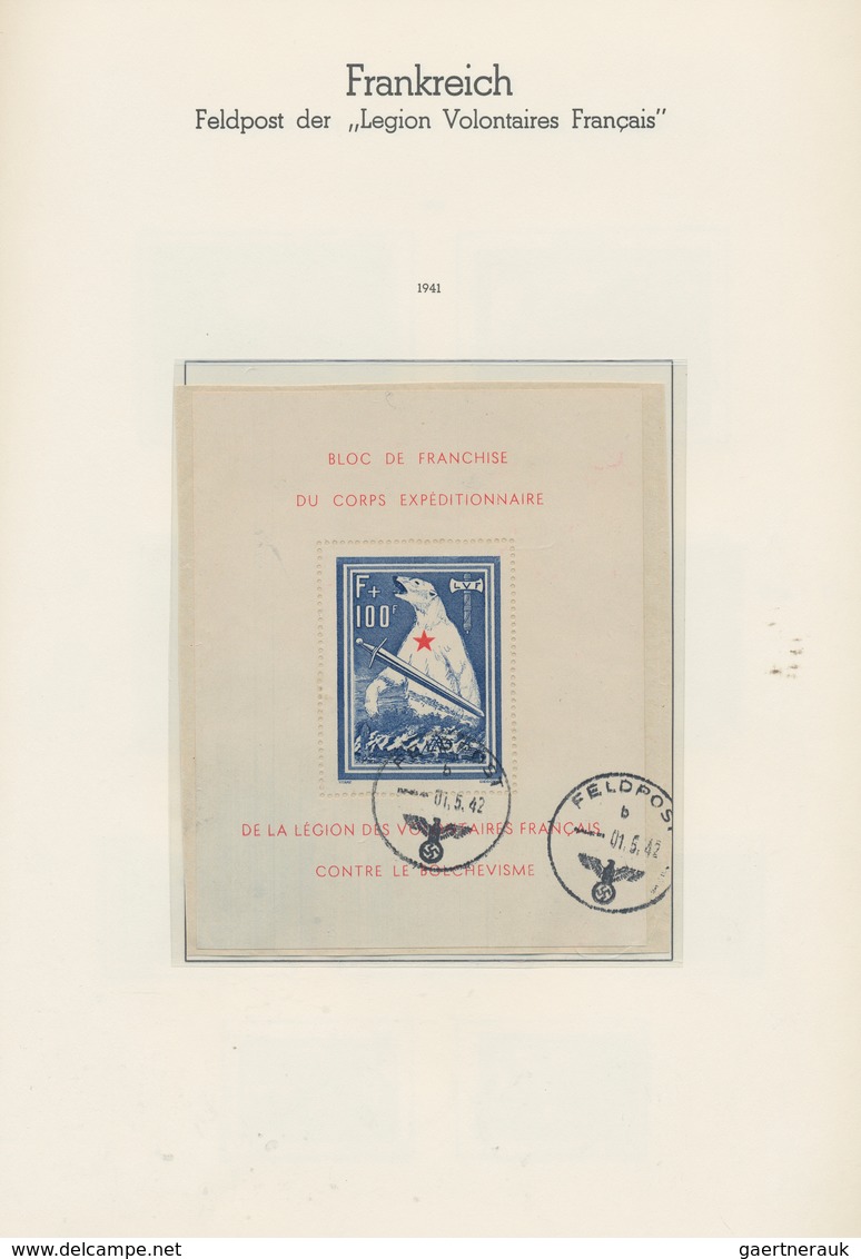 31967 Deutsche Besetzung II. WK: 1939/44, Sammlung B&M (mit Z 1) und GG sowie Frankreich (mit Bl. I), Estl