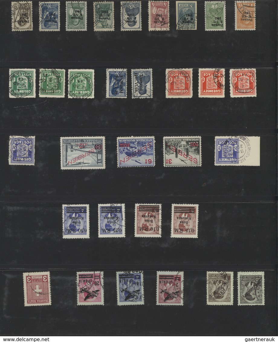 31968 Deutsche Besetzung II. WK: 1939/45, B&M, GG, Serbien u.a. wie Laibach, Montenegro etc., gestempelte