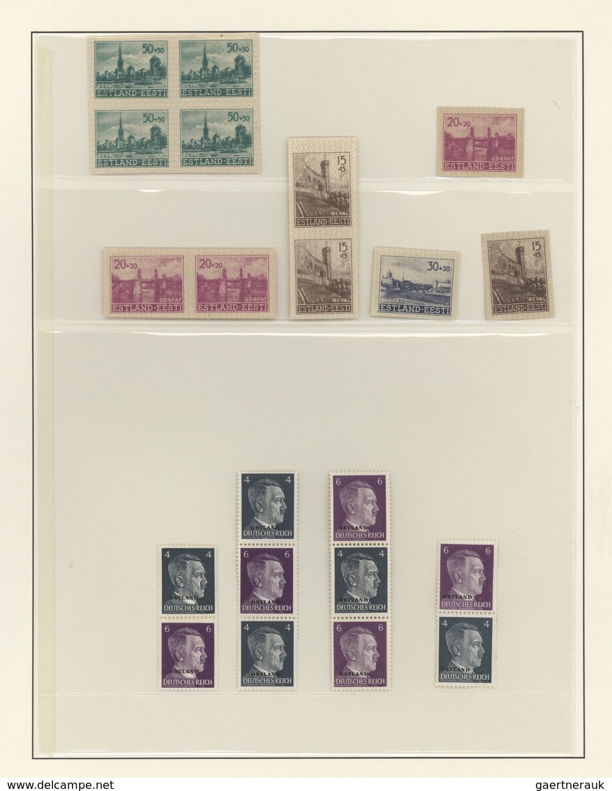 31969 Deutsche Besetzung II. WK: 1939/45, Serbien, B&M, GG, Lettland Etc. Gut Besammelt Postfrisch Im Lind - Besetzungen 1938-45