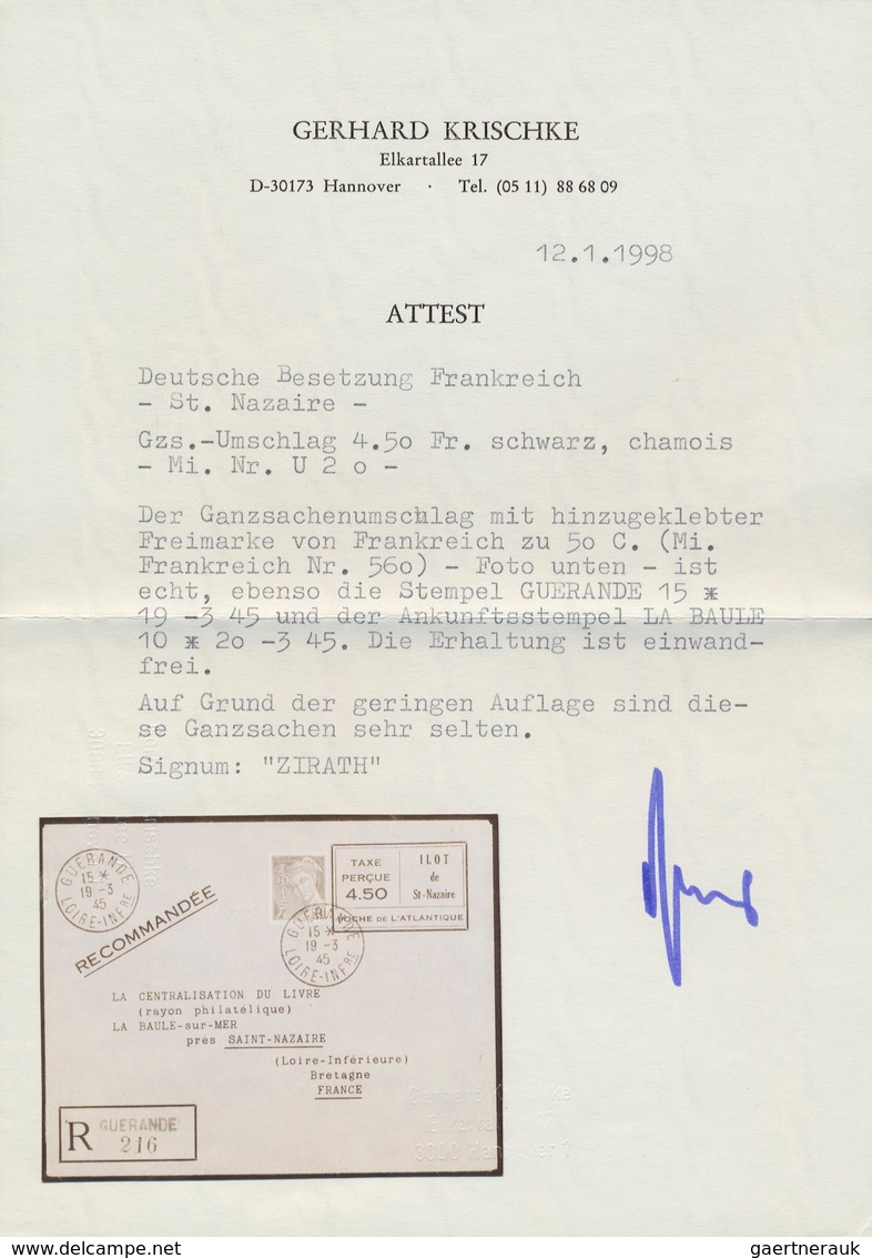 31975 Deutsche Besetzung II. WK: Interessante Partie Mit Besseren Belegen, Darunter Ganzsachenkarten Serbi - Besetzungen 1938-45