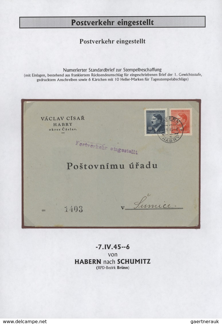 31976 Dt. Besetzung II WK - Böhmen Und Mähren: 1938/1945, Fünf Ordner Mit Einer Großen Menge An Belegen, M - Bezetting 1938-45