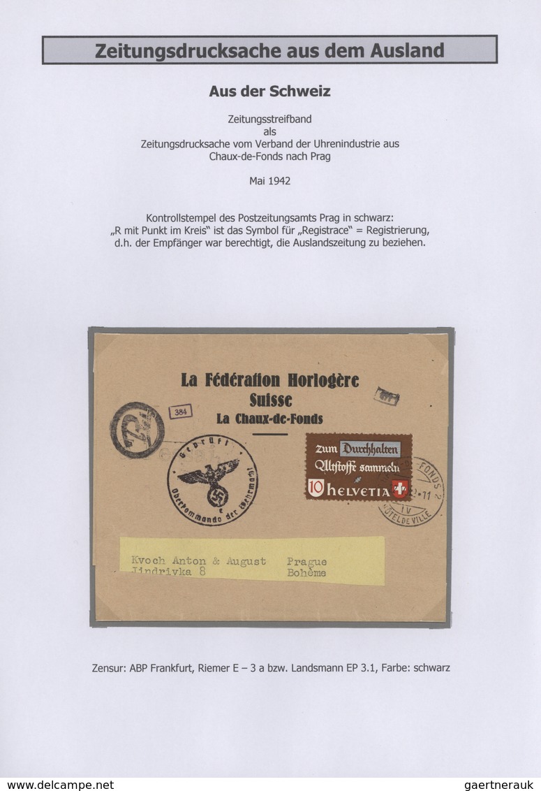 31976 Dt. Besetzung II WK - Böhmen und Mähren: 1938/1945, fünf Ordner mit einer großen Menge an Belegen, m