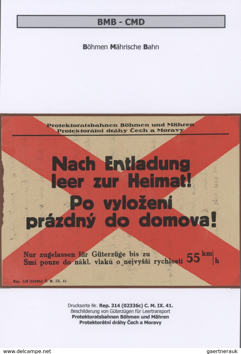 31978 Dt. Besetzung II WK - Böhmen Und Mähren: 1939/1945, "BAHNPOST In Böhmen Und Mähren" Ausstellungsmäßi - Besetzungen 1938-45