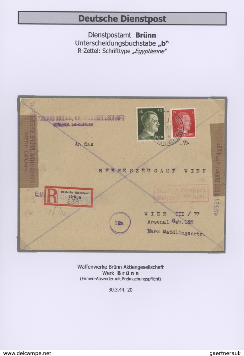 31981 Dt. Besetzung II WK - Böhmen Und Mähren: 1939/1945, DEUTSCHE DIENSTPOST BÖHMEN UND MÄHREN: Ca. 100 A - Besetzungen 1938-45