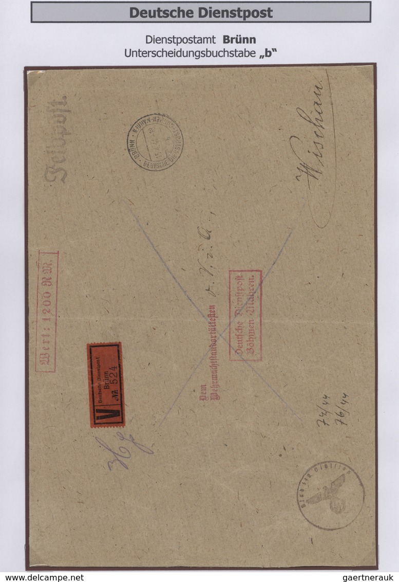 31981 Dt. Besetzung II WK - Böhmen Und Mähren: 1939/1945, DEUTSCHE DIENSTPOST BÖHMEN UND MÄHREN: Ca. 100 A - Besetzungen 1938-45