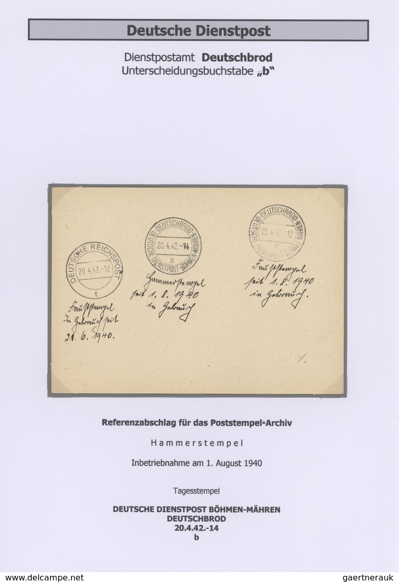 31981 Dt. Besetzung II WK - Böhmen Und Mähren: 1939/1945, DEUTSCHE DIENSTPOST BÖHMEN UND MÄHREN: Ca. 100 A - Besetzungen 1938-45